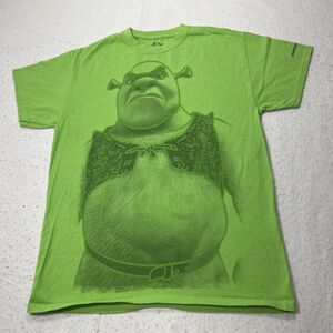 Universal Studios Men's Medium Shrek 4-D Green Short Sleeve Graphic T Shirt